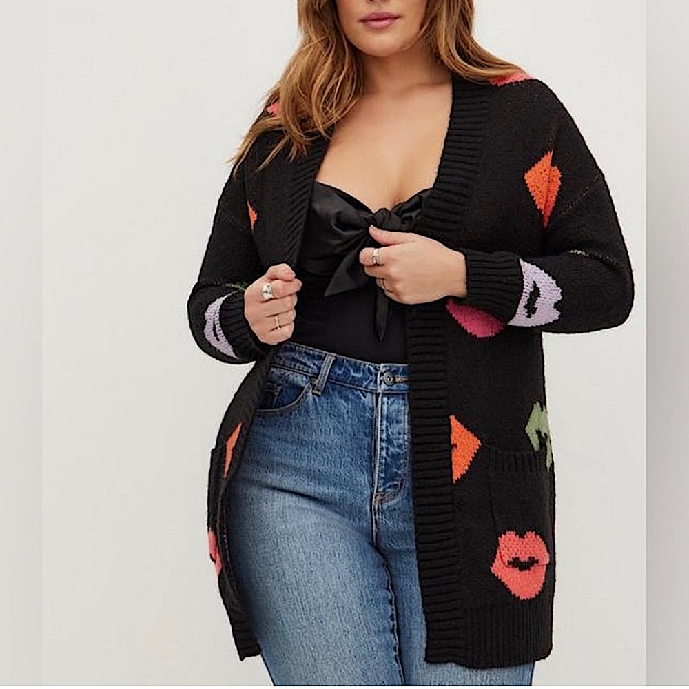 Torrid Lip Print Sweater